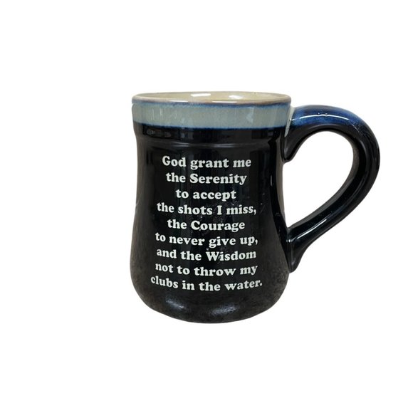 Golfers Prayer Coffee Mug Multicolor Blue/Beige - Picture 1 of 5